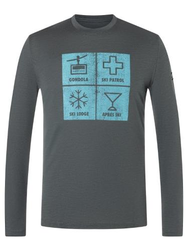Preview: SN Super Natural M SWISS LODGE LS - dark shadow mel/cameo blue/cash.grey mel