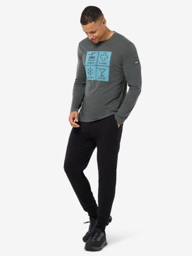 Preview: SN Super Natural M SWISS LODGE LS - dark shadow mel/cameo blue/cash.grey mel