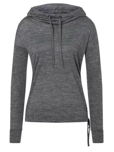 SN Super Natural W FUNNEL HOODIE - Caviar Melange