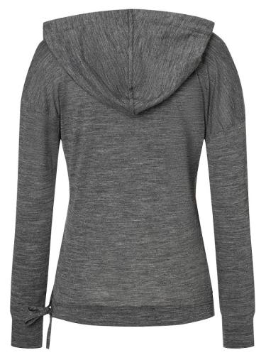 Preview: SN Super Natural W FUNNEL HOODIE - Caviar Melange