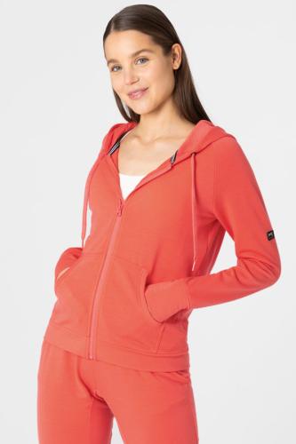 Preview: SN Super Natural W ESSENTIAL ZIP HOODIE - living coral
