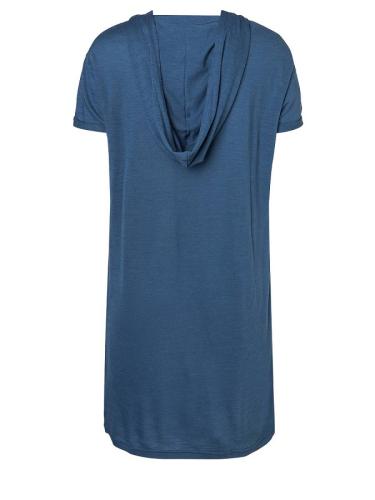 Preview: SN Super Natural W HOODED DRESS - Dark Denim