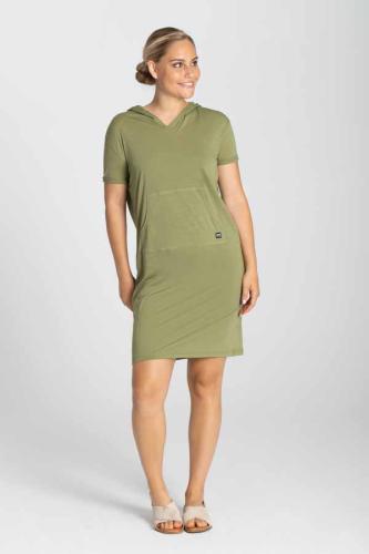 Preview: SN Super Natural W HOODED DRESS - sage