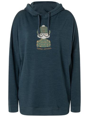 Preview: SN Super Natural W SNOW CAT HOODIE - blueberry/various