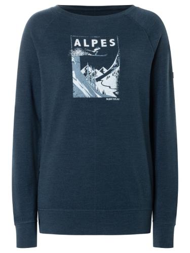 Preview: SN Super Natural W ALPES BRUSH LS ALPES BRUSH LS - blueberry/flint stone/fresh white