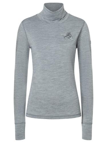 Preview: SN Super Natural W TONI LIGHT ROLL NECK TONI LIGHT ROLL NECK - cashmere grey mel/d.shadow glitter/f.wht