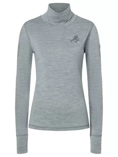 SN Super Natural W TONI LIGHT ROLL NECK TONI LIGHT ROLL NECK - cashmere grey mel/d.shadow glitter/f.wht