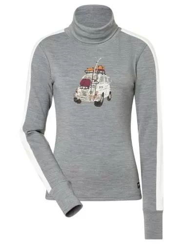 SN Super Natural W CARSKI ROLL NECK CARSKI ROLL NECK - cashmere grey melange/fresh wht/various
