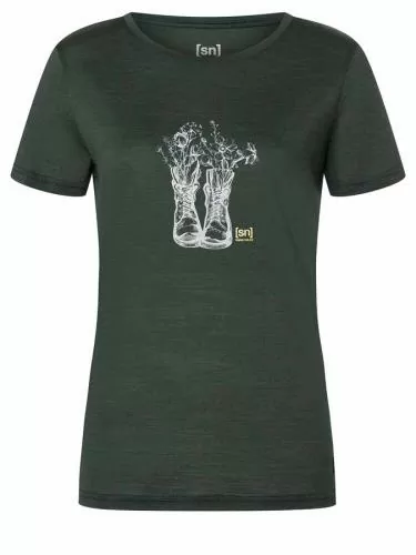 SN Super Natural W BLOSSOM BOOTS TEE - d for/will br/gol