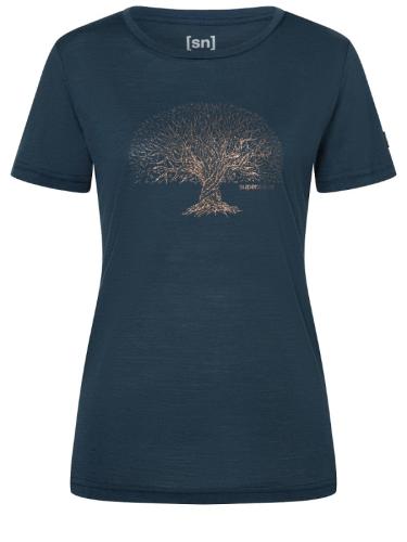 Preview: SN Super Natural W TREE OF KNOWLEDGE TEE - blueberry/copper