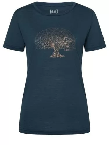 SN Super Natural W TREE OF KNOWLEDGE TEE - blueberry/copper