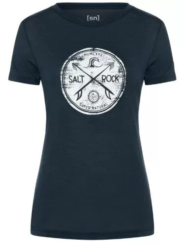 SN Super Natural W SALT &amp; ROCK TEE - blueberry/nat.wht