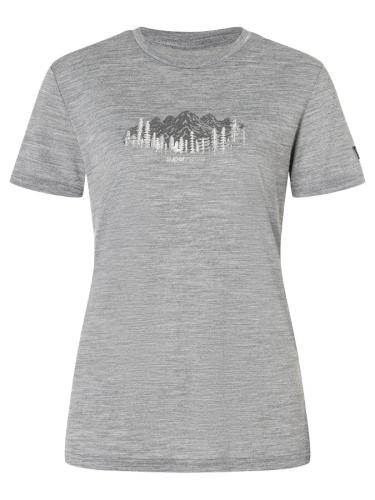 Preview: SN Super Natural W CANADIAN WOODS TEE CANADIAN WOODS TEE - cashmere grey mel/v.khaki me/wht stone m