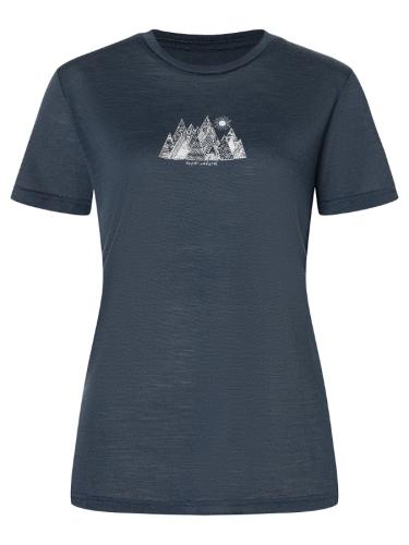 Preview: SN Super Natural W TOP MOUNTAIN ART TEE TOP MOUNTAIN ART TEE - blueberry/feahter grey/white stone