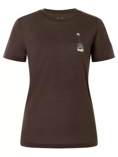SN Super Natural W TEABAG WORLD TEE TEABAG WORLD TEE - chocolate bean/feather grey