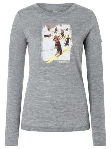 Preview: SN Super Natural W DACHSHUND PARTY LS DACHSHUND PARTY LS - cashmere grey melange/various