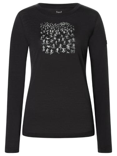 Preview: SN Super Natural W FREE SKI TICKETS LS FREE SKI TICKETS LS - jet black/feather grey