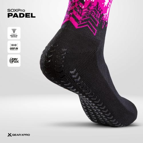 Preview: GEARXPro SOXPro Padel Grip Socks - black/fuchsia