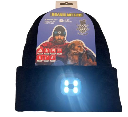 Preview: Weststyle Wintermütze mit LED, 2er Set