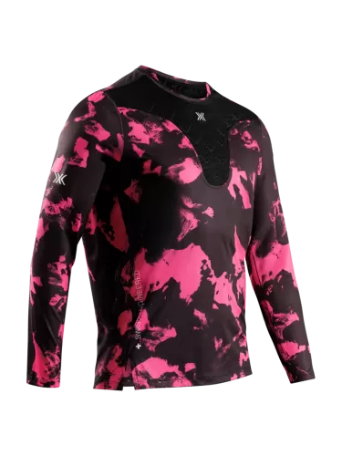 X-Bionic Corefusion Run Shirt LS Herren - wolfpack/black/neo pink winter