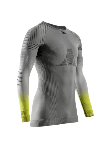 X-Bionic Invent Graphics Shirt LS Herren - rhino grey/light grey/canary