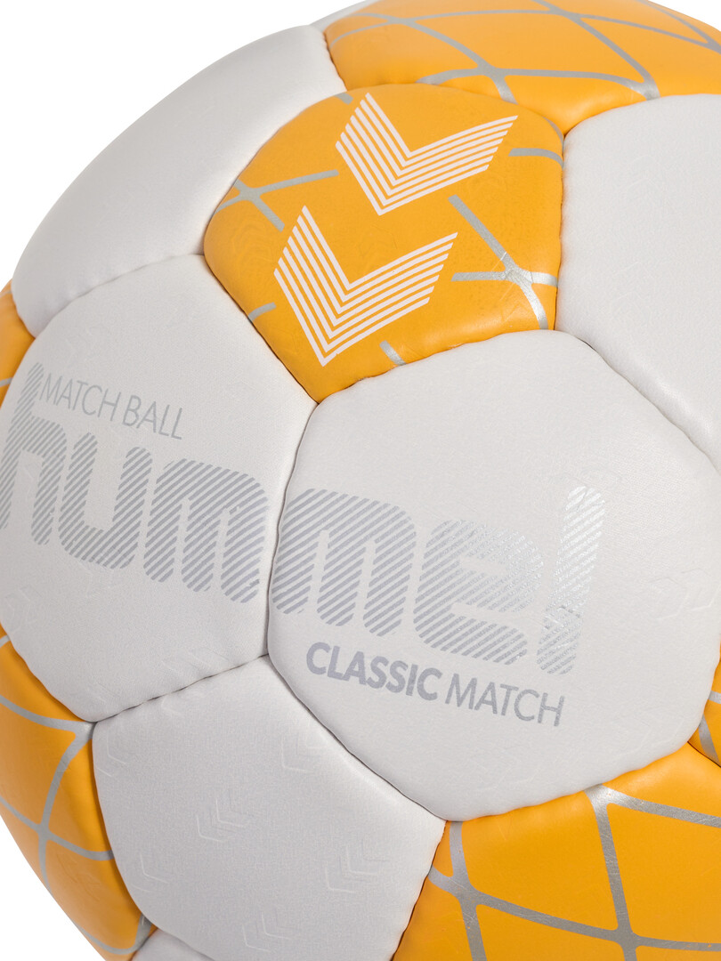 Ballon De Handball Hummel HmlClassic Elite HB – Off White/Red/Orange, Taille 3, Coutures Main, Adapté Résine