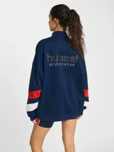 Hummel Hmloversized Halfzip Sportswear - dress blues