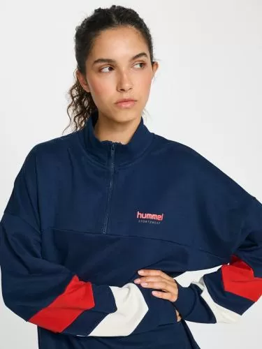 Hummel Hmloversized Halfzip Sportswear - dress blues