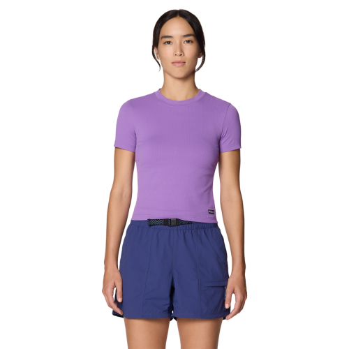 Mountain Hardwear Damen Peak Knit™ Short Sleeve VIOLETT
