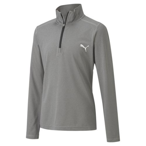 Puma Cross the Line 1/4 Zip Y - Medium Gray Heather (Grösse: 128)