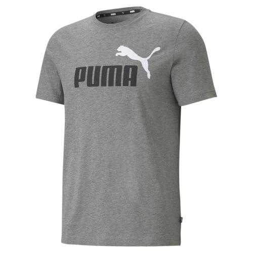 Puma ESS+ 2 Col Logo Tee - Medium Gray Heather (Grösse: M)