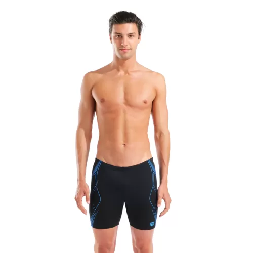 Arena M Arena Graphic Swim Mid Jammer SCHWARZ