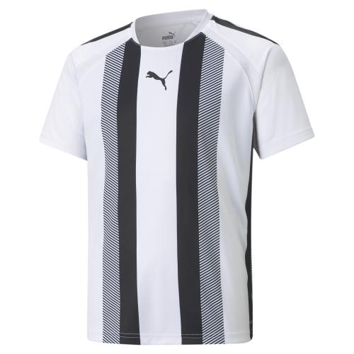 Puma teamLIGA Striped Jersey Jr - Puma White-Puma Black (Grösse: 152)