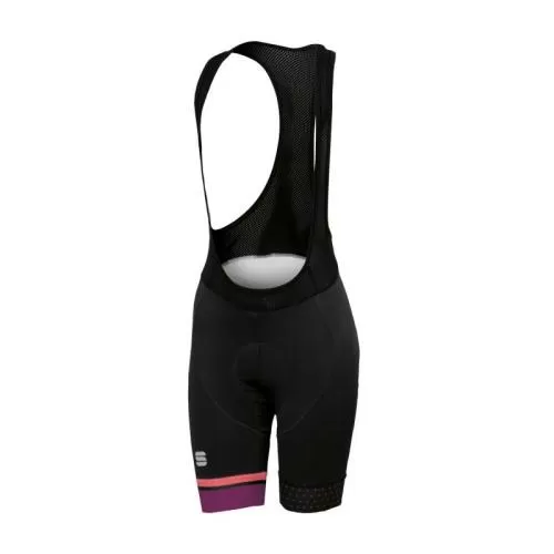 Sportful Diva W Bibshort - black/coral fluo/bordeaux