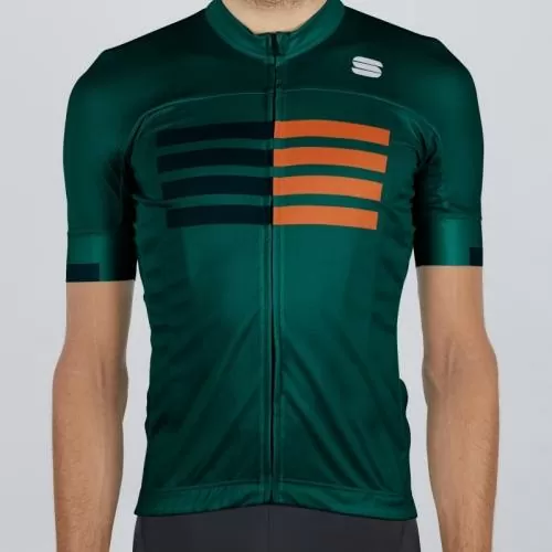 Sportful Wire Jersey - sea moos/black/orange sdr