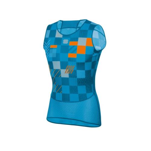 Sportful Bodyfit Baselayer Sleeveless - blue atomic/blue methyl/orange sdr (Grösse: XS)