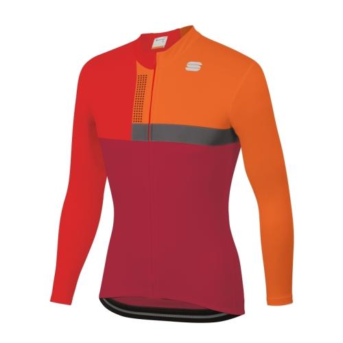 Sportful Bold Thermal Jersey - red rumba/anthracite (Grösse: L)