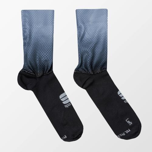 Sportful Race Mid Socks - black/blue sea (Grösse: XL)