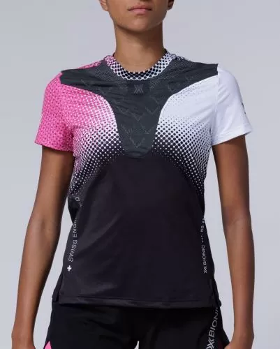 X-BIONIC Women CoreFusion Run Shirt SH SL - dot fade/neo pink/white