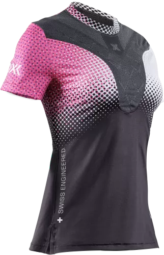 X-BIONIC Women CoreFusion Run Shirt SH SL - dot fade/neo pink/white