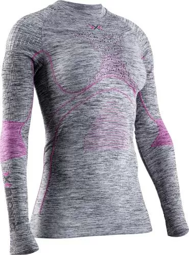 X-BIONIC Women Energy Accumulator 4.0 Melange Shirt LG SL - grey melange/pink