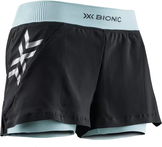 X-BIONIC Women Twyce Race 2in1 Shorts - clearwater/black