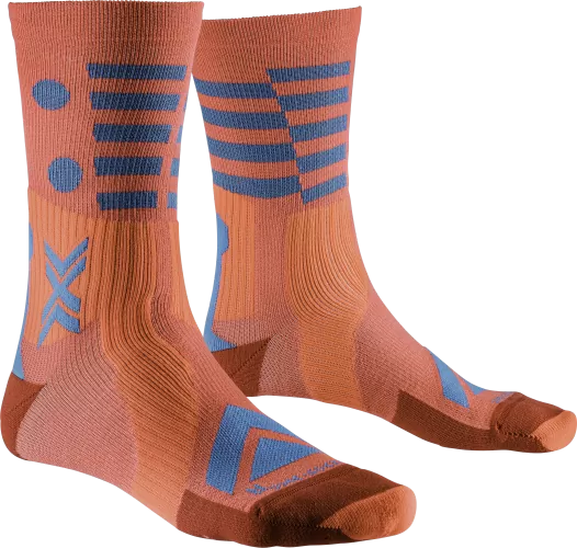 X-SOCKS Gravel Perform Merino Crew - sunset/twyce blue
