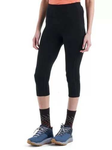 Icebreaker Women Merino 260 Fastray II 20" High Rise 3/4 Tights - black