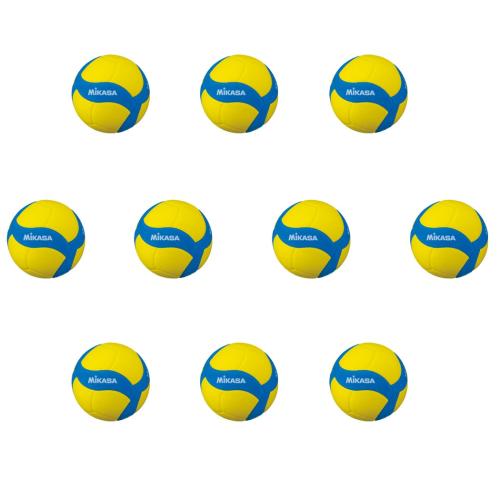 10-er Set Mikasa Volleyball VS170W-Y-BL GELB