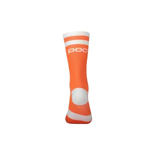 POC Lure MTB Sock Long - Zink Orange/Hydrogen White