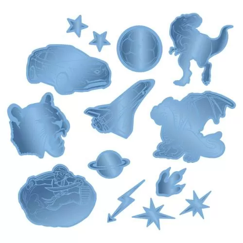 Step by Step "Blue" Reflective Sticker Set