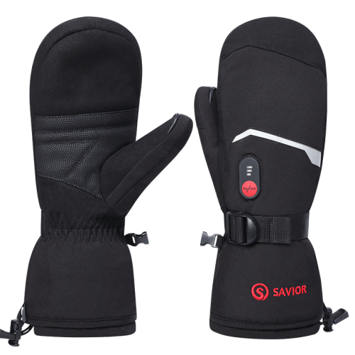 Savior Beheizbarer Faust Handschuh S66E - schwarz (Grösse: XS - 6)