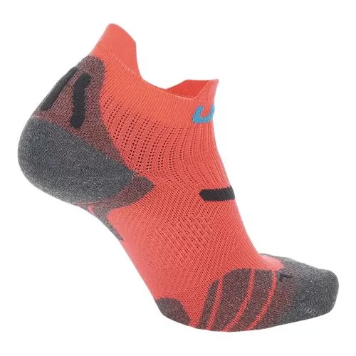 UYN Woman Run 2In Socks - coral fluo/anthracite