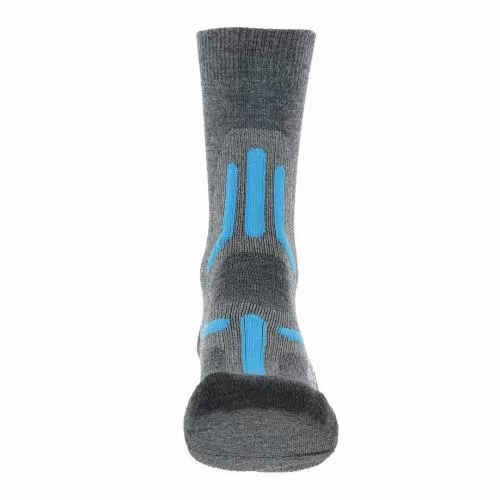 UYN Woman Trekking 2In Merino Mid Socks - mid grey/turquoise